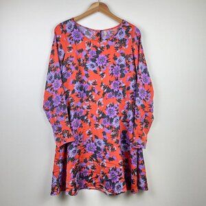 Free People Bright Floral Dress w/ Button Details - Size 6 - Great Pre-Owned Con